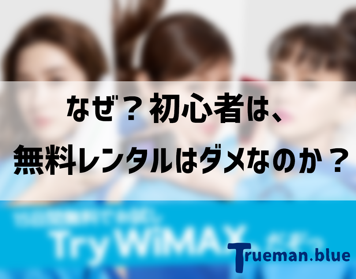 WIMAX初心者の為の無料お試し